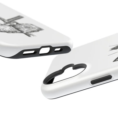 Dekalb Ave & Brooklyn Tech Pl (black graphic) - Impact-Resistant Phone Cases - White