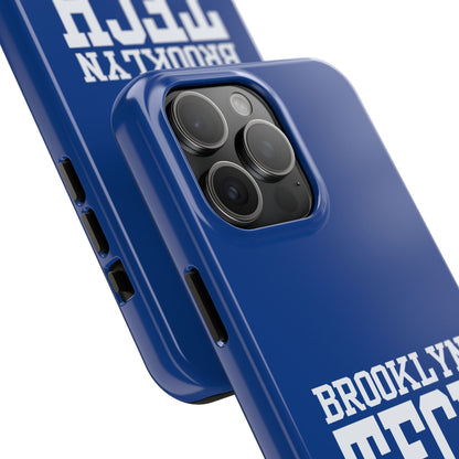 Brooklyn Tech Class Of 1985 Tough Phone Case - Navy-Blue With White Graphics