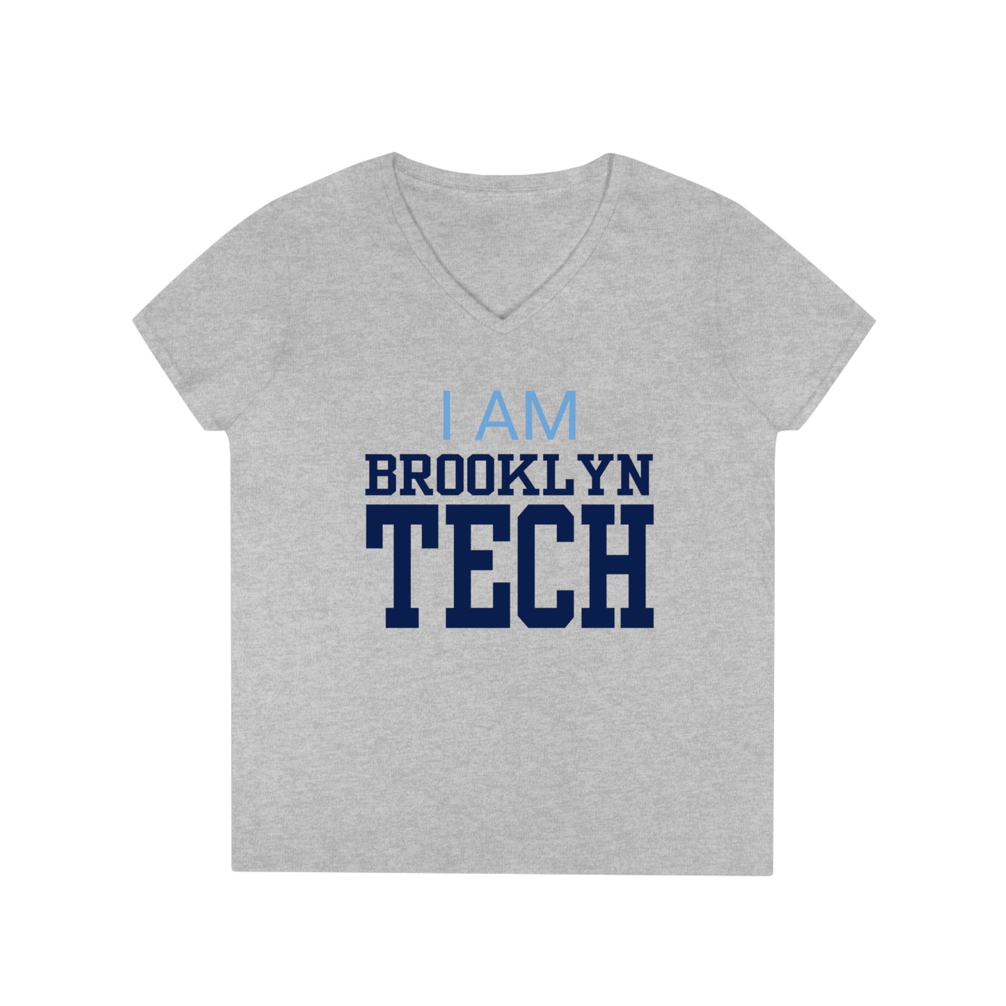 Classic Tech Seal - I Am Brooklyn Tech - Ladies V-Neck T-Shirt