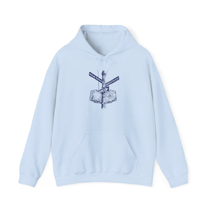 Boutique - Dekalb Ave & Brooklyn Tech Pl - (navy Graphic) Men's Heavy Blend™ Hooded Sweatshirt