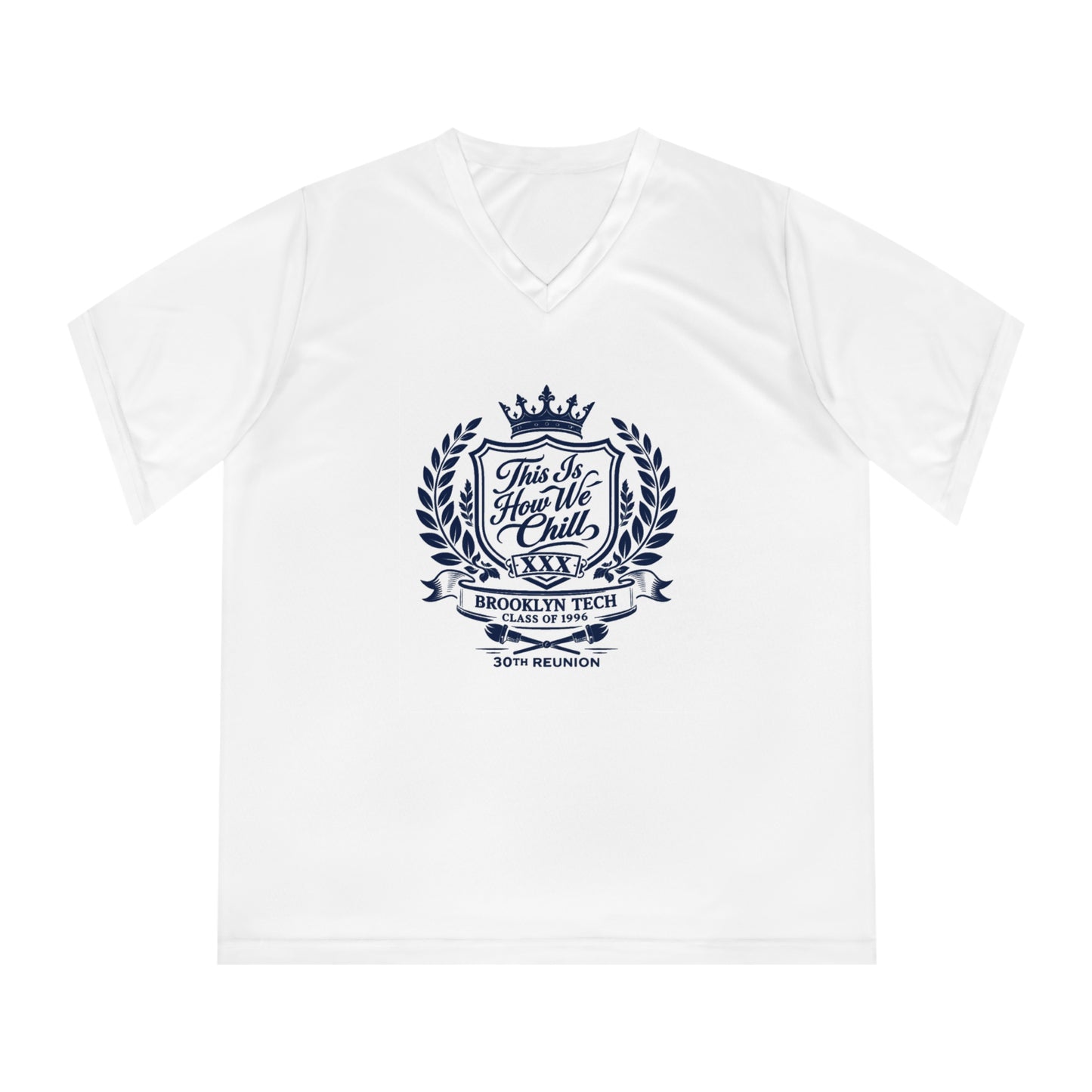 Class of 1996 - Ladies V-Neck Athletic Moisture-Wicking T-Shirt