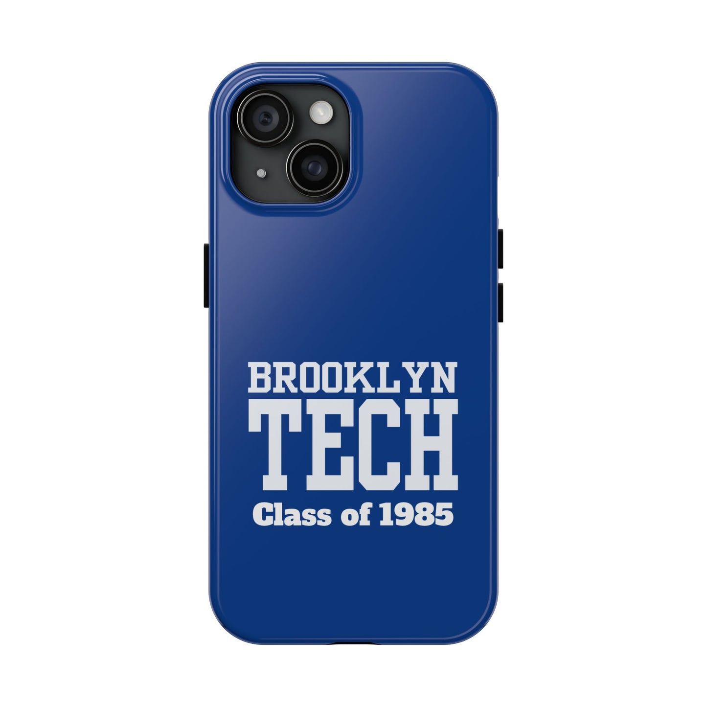 Brooklyn Tech Class Of 1985 Tough Phone Case - Navy-Blue With White Graphics