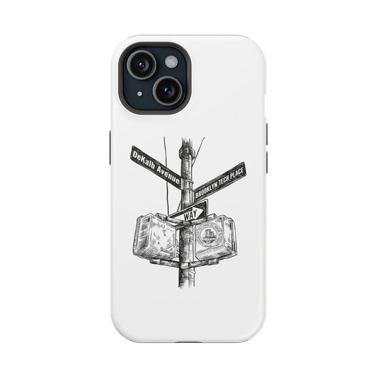 Dekalb Ave & Brooklyn Tech Pl - Impact-Resistant Phone Cases - White