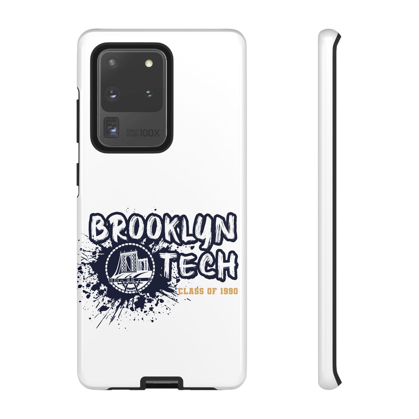 Class Of 1990 Commemorative Tough Cases - Apple & Samsung Only - Gold Font On White Background