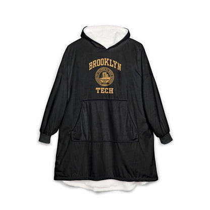 Classic Logo with Brooklyn Tech - Hooded Blanket - Black