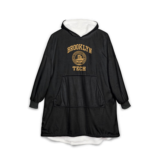 Classic Logo with Brooklyn Tech - Hooded Blanket - Black