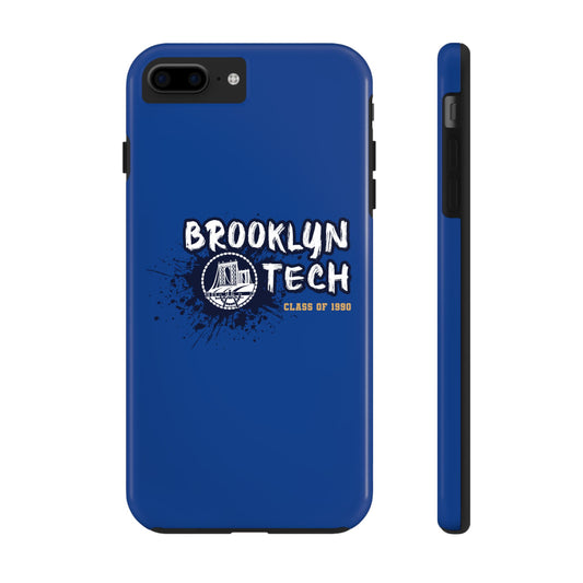 Class Of 1990 Commemorative Tough Phone Cases - Gold Font With Dark Blue Background