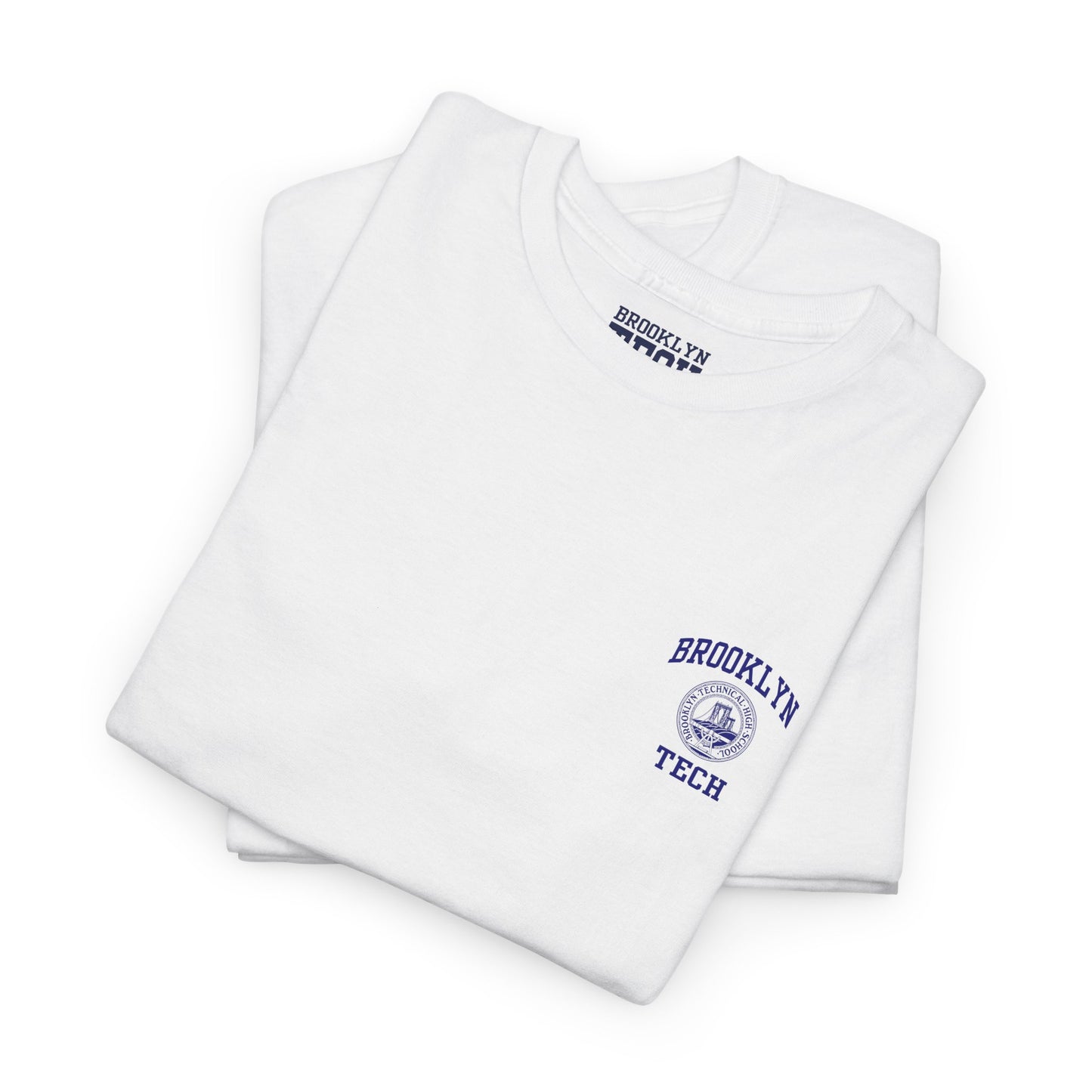 Classic Brooklyn Tech on Left Chest - Heavy Cotton Men's T-Shirt