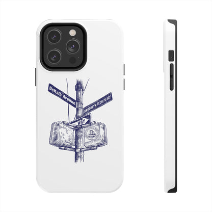 Dekalb Ave & Brooklyn Tech Place - Tough Phone Cases - White