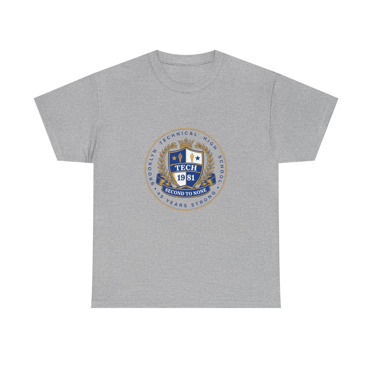 Tech 1981 45 Years Strong - Men's Heavy Cotton T-Shirt - Royal Blue Logo