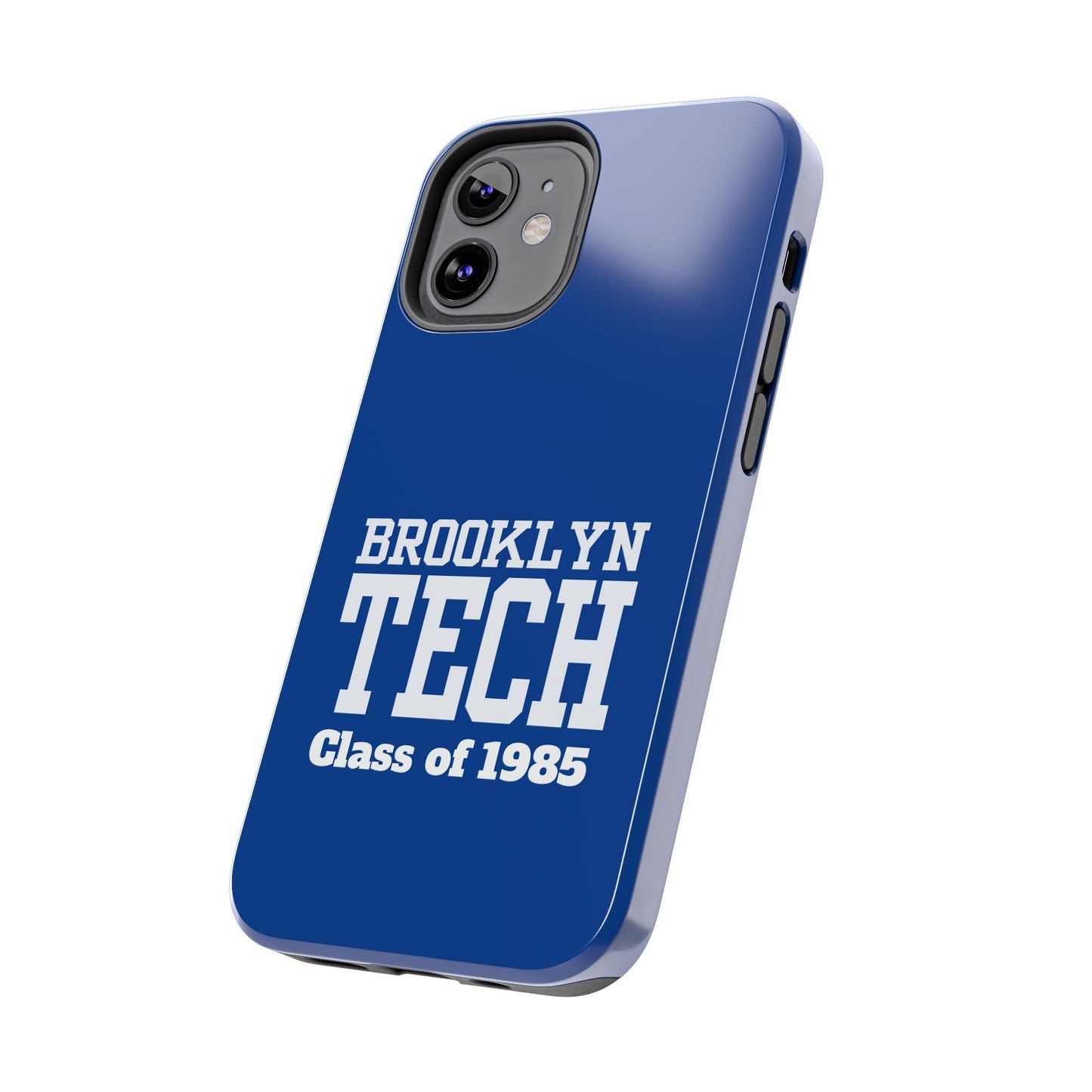 Brooklyn Tech Class Of 1985 Tough Phone Case - Navy-Blue With White Graphics