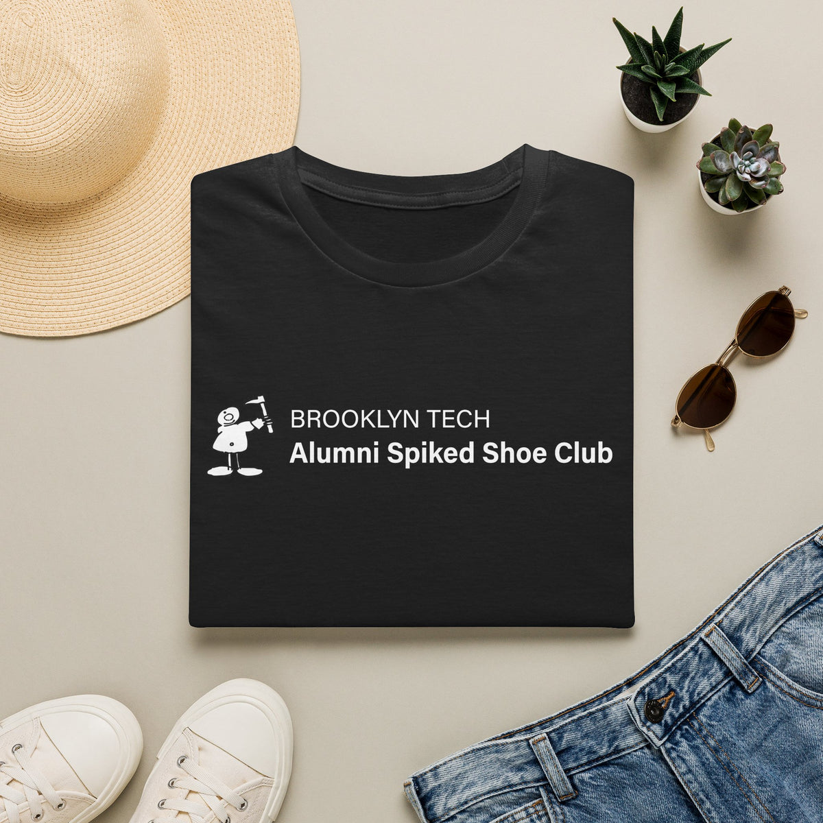 Brooklyn Tech Alumni Spiked Shoe Club Softstyle T-Shirt - Rectangular Logo