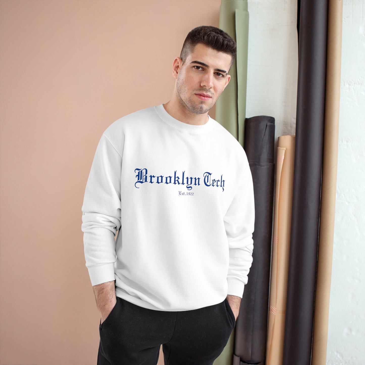 Vintage - Olde English & Tech Logo - Champion Crewneck Sweatshirt