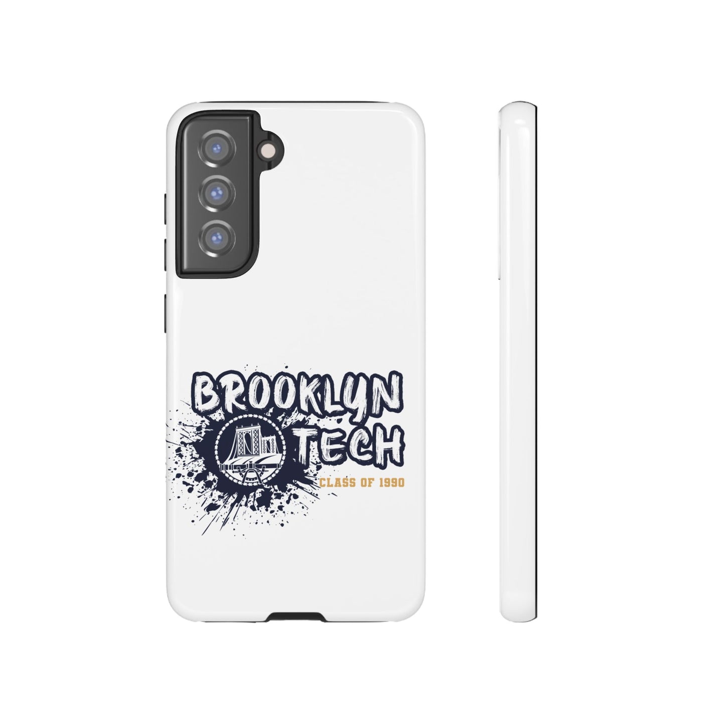 Class Of 1990 Commemorative Tough Cases - Apple & Samsung Only - Gold Font On White Background