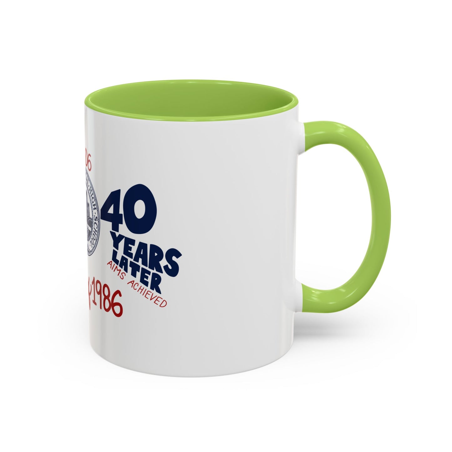 Class of 1986 Coffee Mug with navy handle (11oz, 15oz)