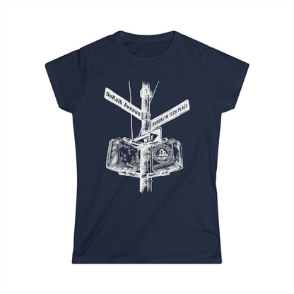Boutique - Dekalb Ave & Brooklyn Tech Pl - Ladies Softstyle T-Shirt - (white Graphic)