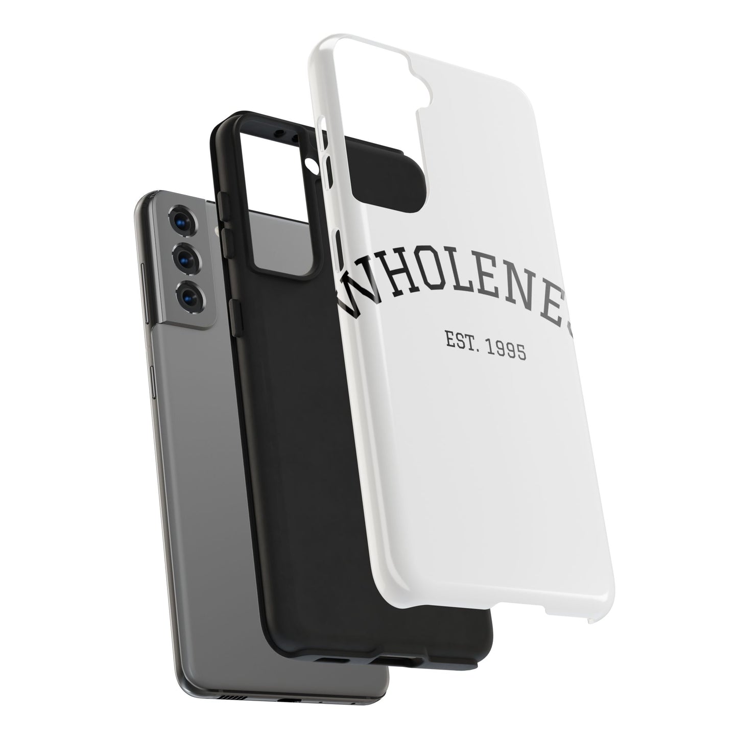 Wholeness Est. 1995 Tough Phone Case — Minimal Arch Text Protective Cover