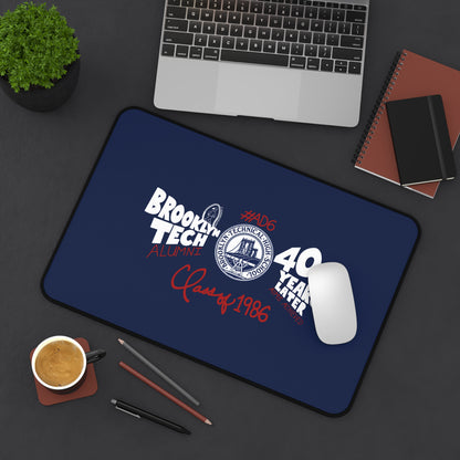 Class of 1986 Alumni 40th Reunion Desk Mat — White logo