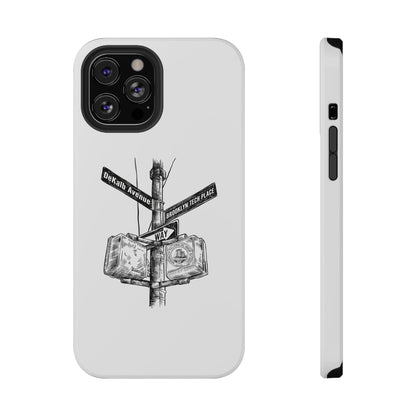 Dekalb Ave & Brooklyn Tech Pl - Impact-Resistant Phone Cases - White