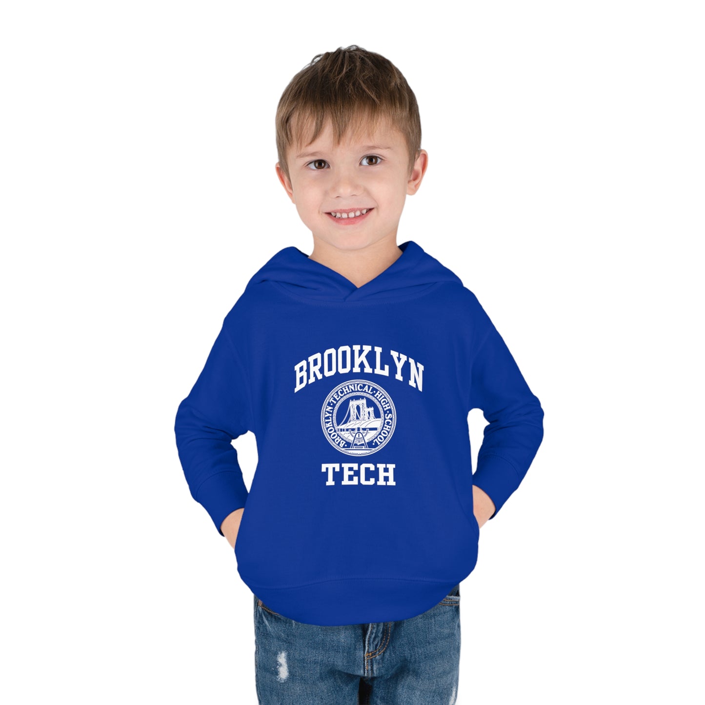 Family - Classic Brooklyn Tech Logo - Toddler Pullover Fleece Hoodie