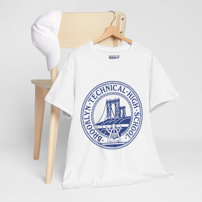 Classic Tech Logo - Blue Graphic - Men's Heavy Cotton T-Shirt