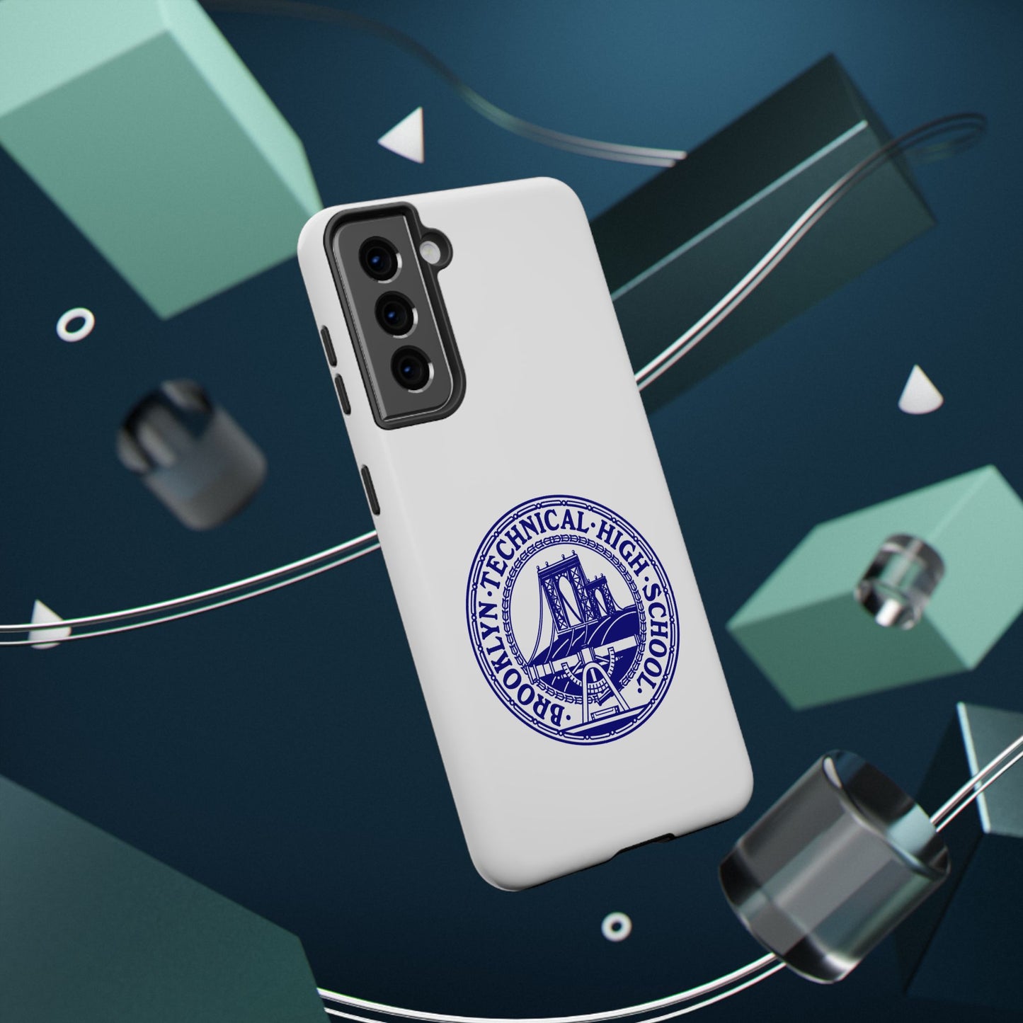 Classic Tech Seal - Impact-Resistant Phone Cases - Iphone Or Samsung - White