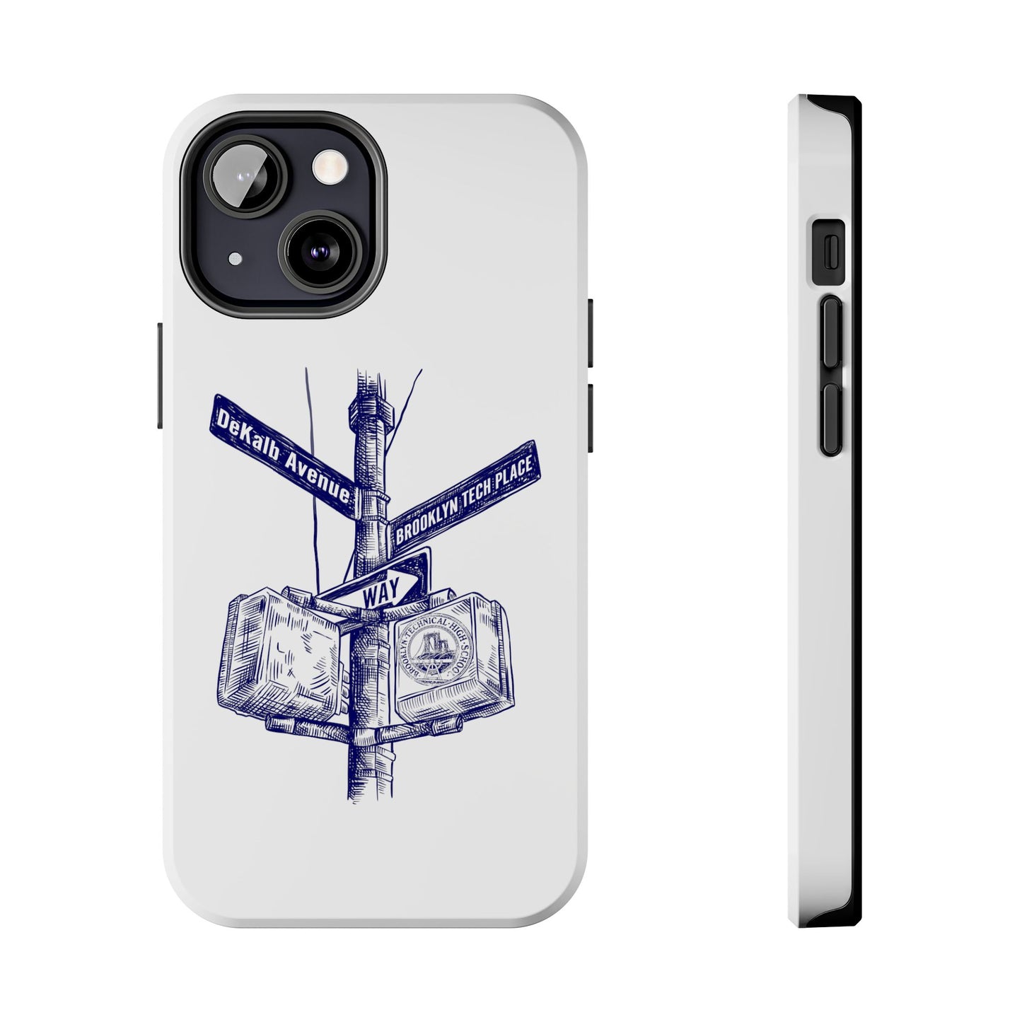 Dekalb Ave & Brooklyn Tech Place - Tough Phone Cases - White