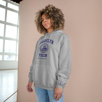 Brooklyn Tech With Classic Logo - Champion Hoodie - Class Of 2024