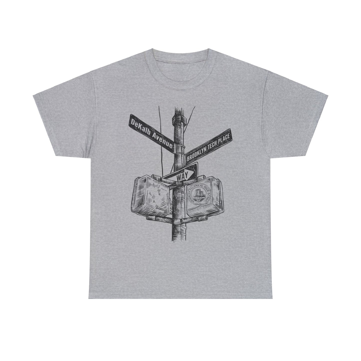 Boutique - Dekalb Ave & Brooklyn Tech Pl - Men's Heavy Cotton T-Shirt - (black Graphic)