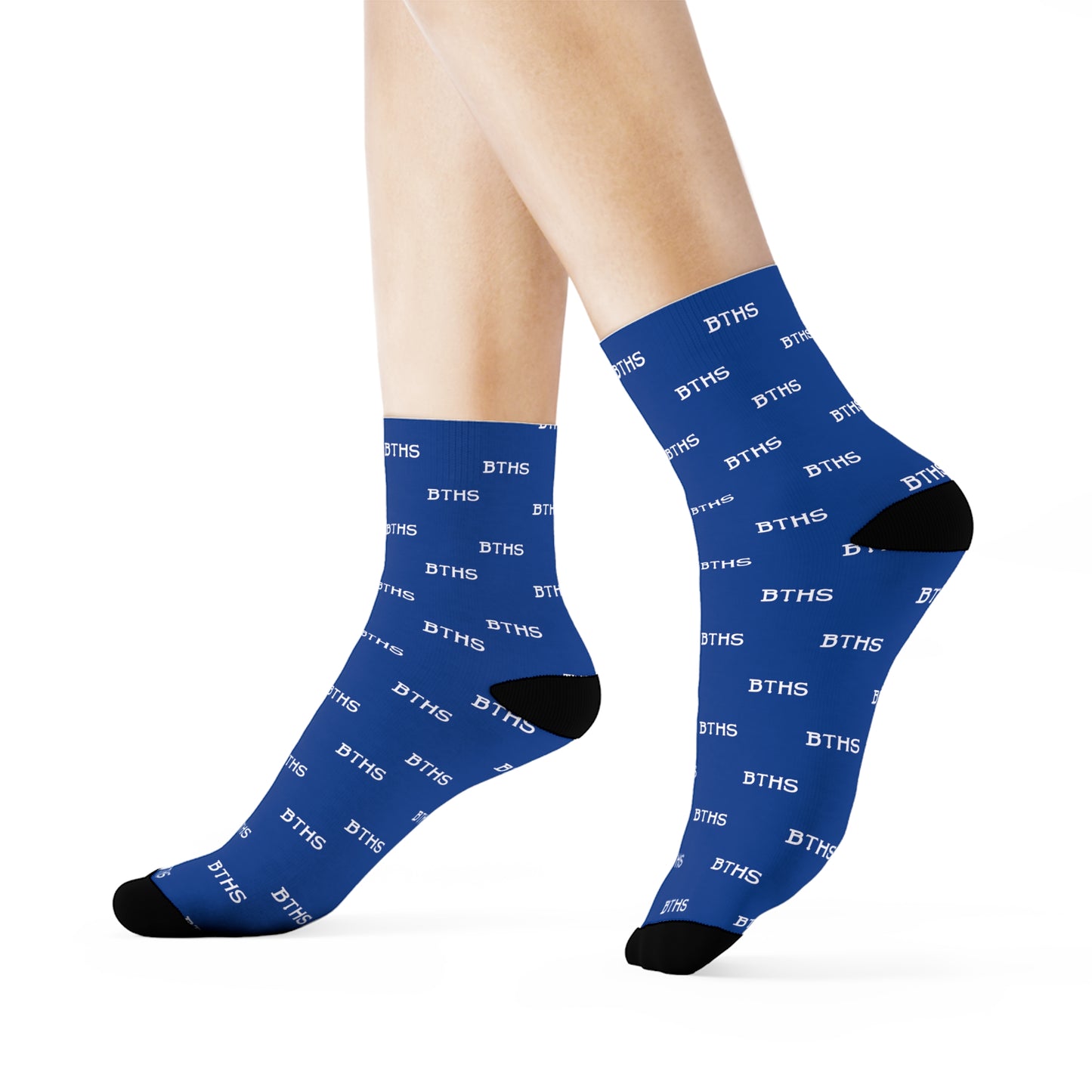 BTHS Crew Socks — Custom 'BTHS' Pattern School Spirit Socks