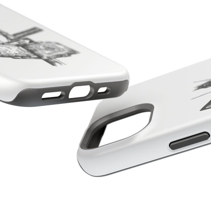 Dekalb Ave & Brooklyn Tech Pl (black graphic) - Impact-Resistant Phone Cases - White