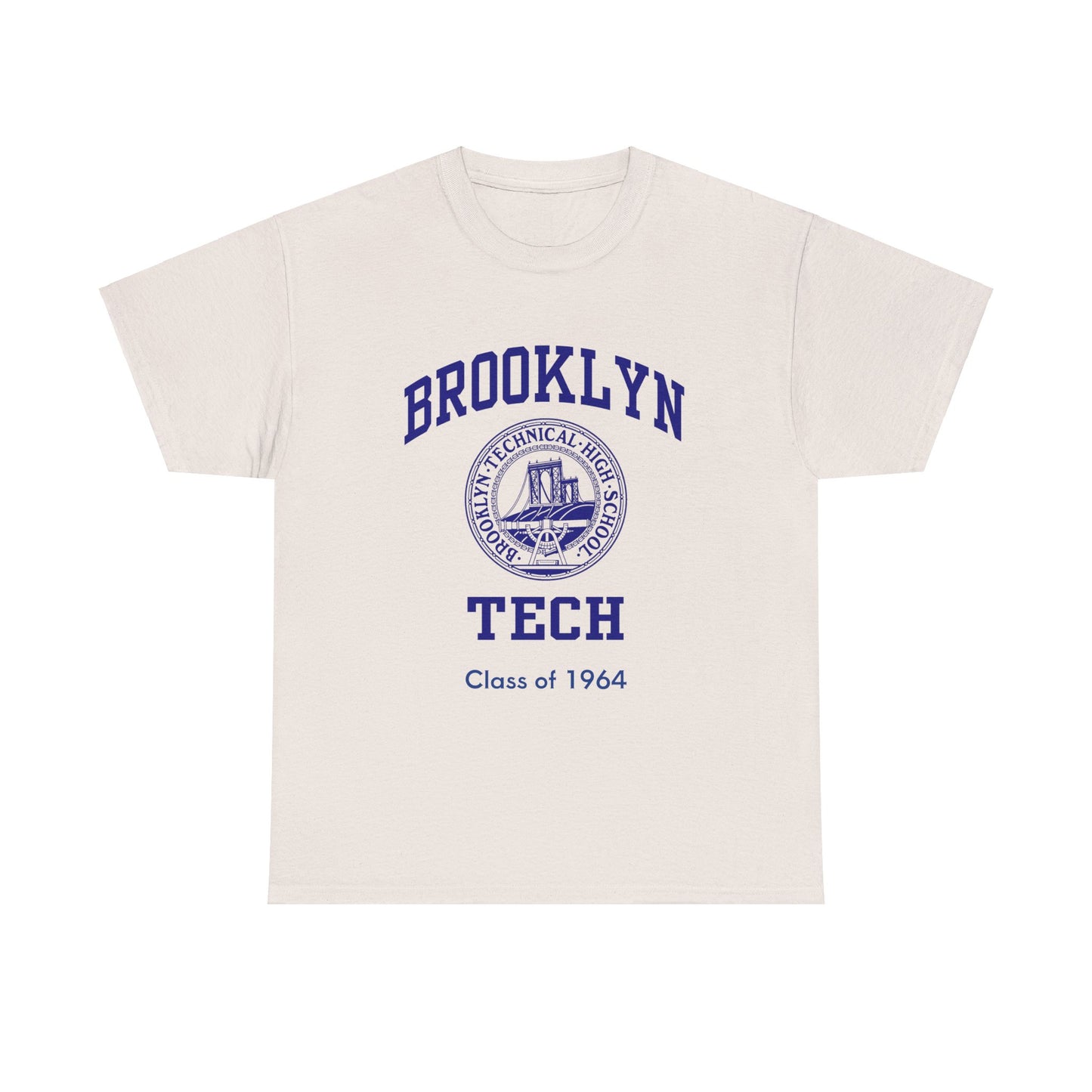 Classic Tech Seal With Brooklyn Tech - Men's Heavy Cotton T-Shirt - Class Of 1964