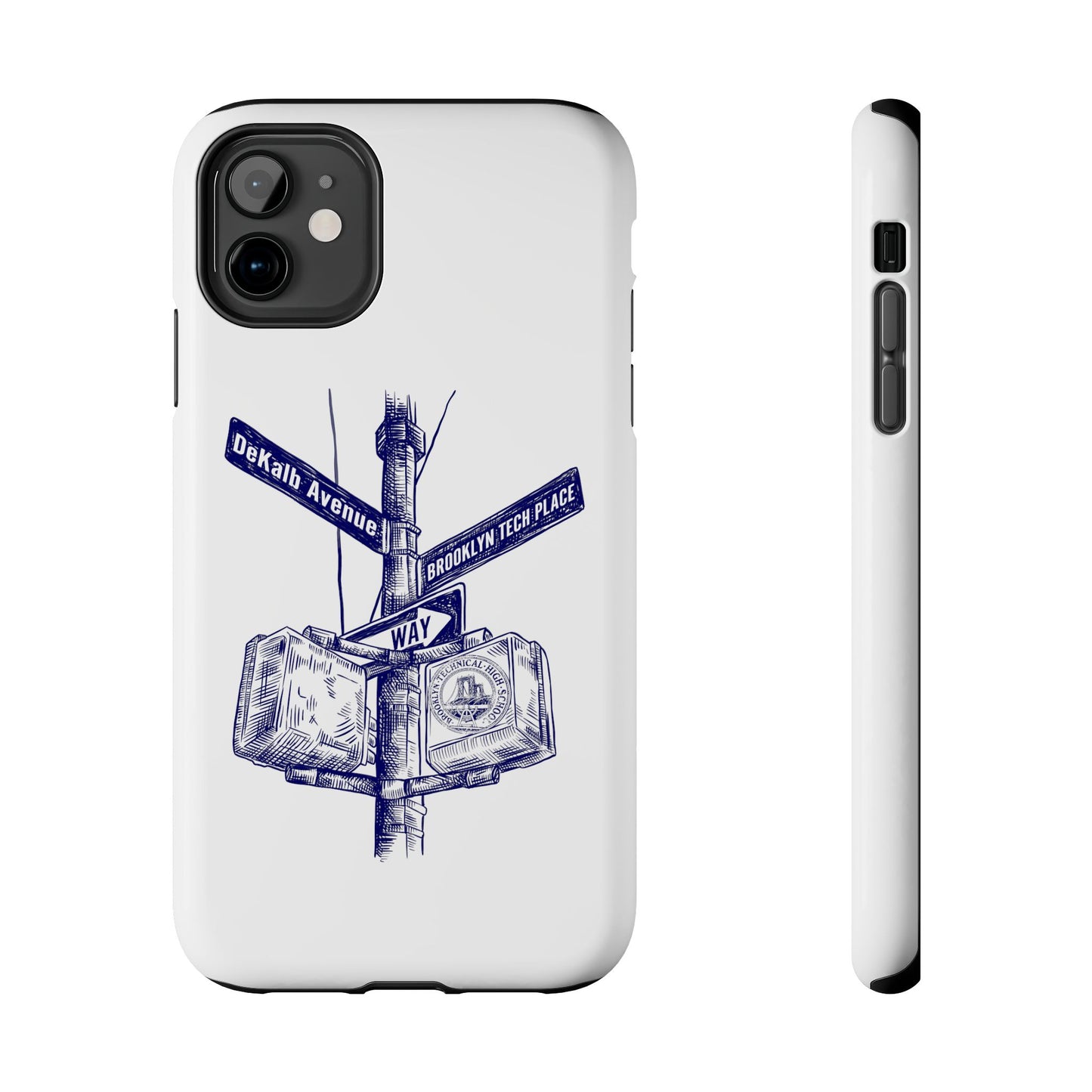 Dekalb Ave & Brooklyn Tech Place - Tough Phone Cases - White