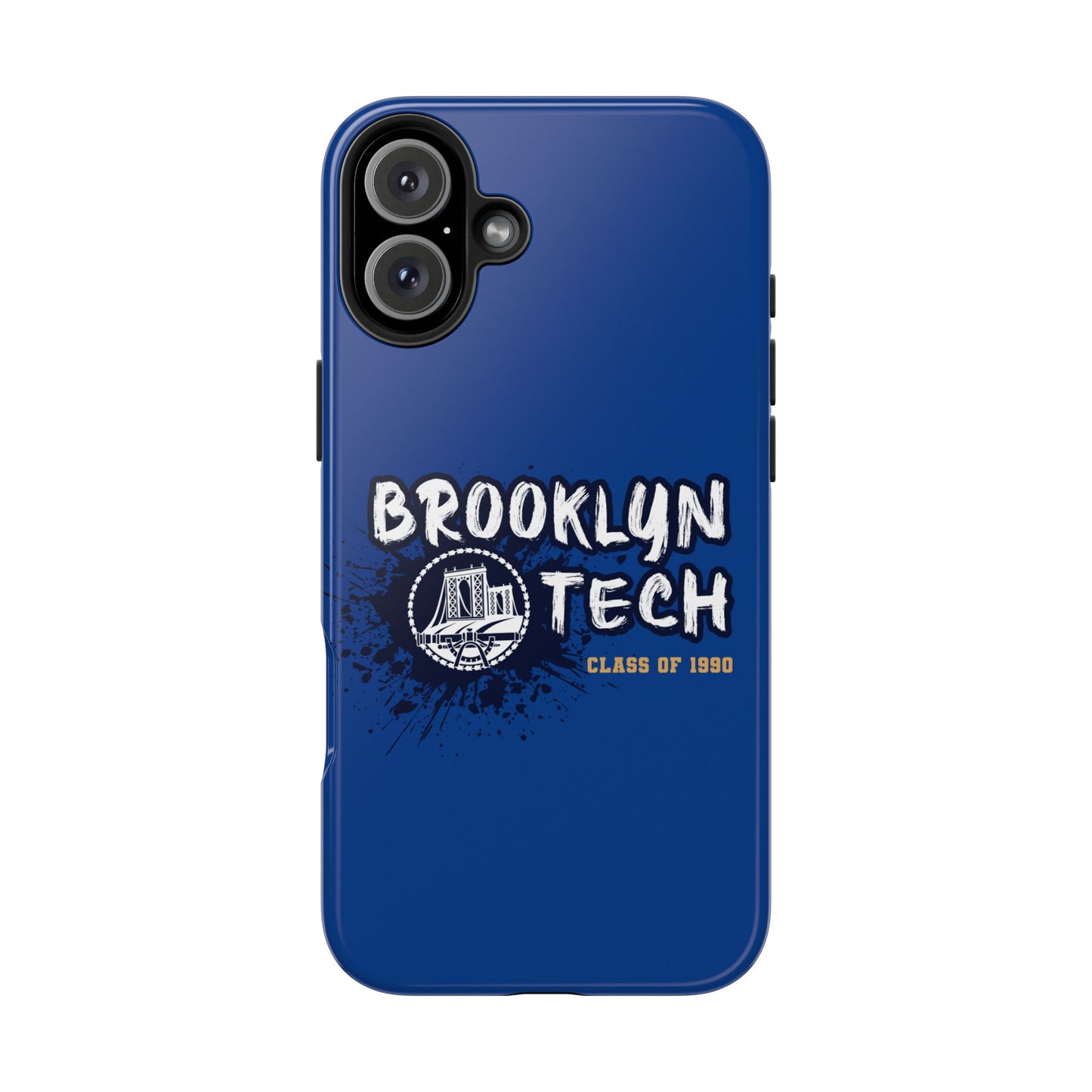 Class Of 1990 Commemorative Tough Phone Cases - Gold Font With Dark Blue Background