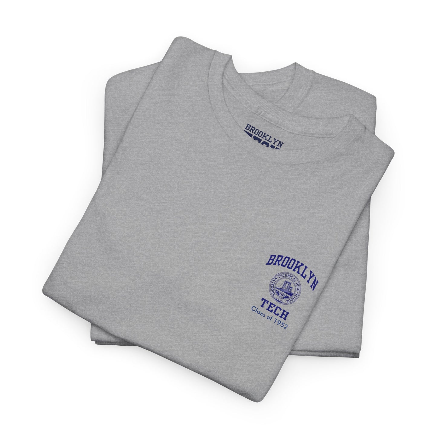 Classic Brooklyn Tech on Left Chest - Heavy Cotton Men's T-Shirt - Class of 1952