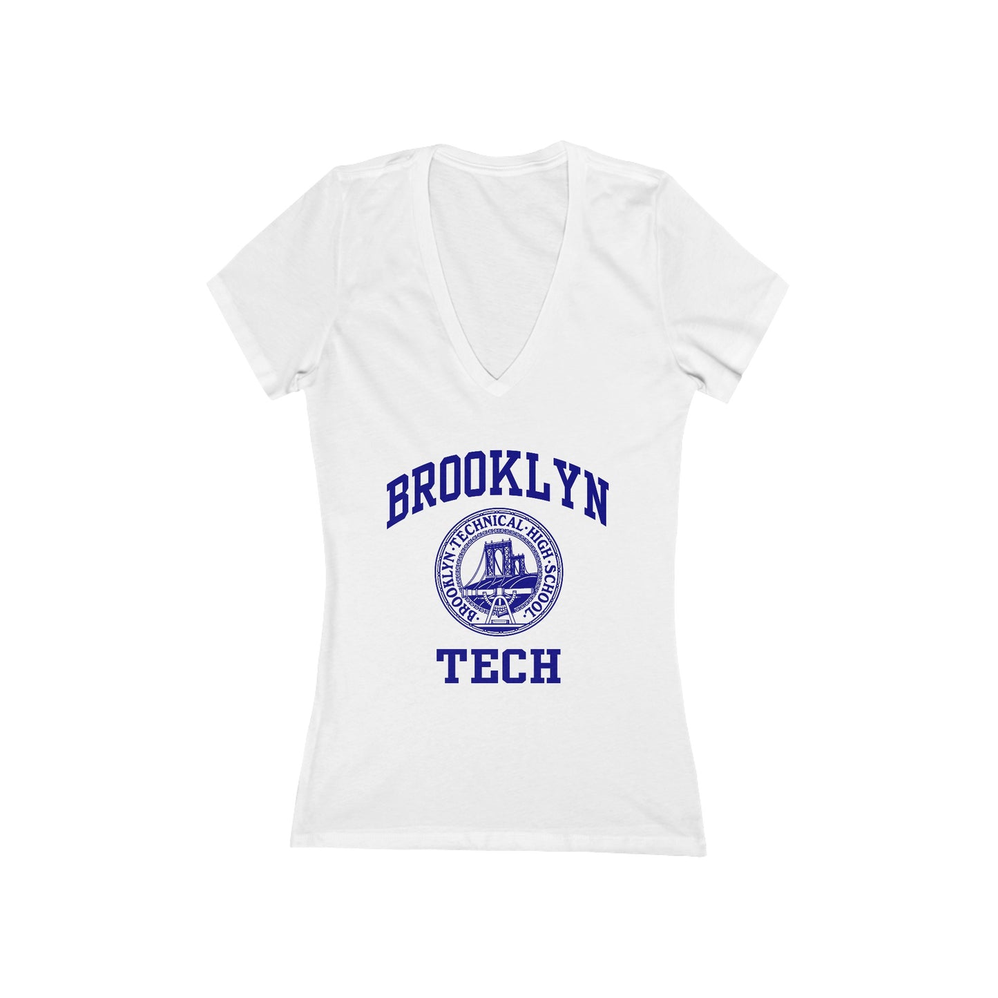 Classic Brooklyn Tech Logo - Ladies Deep V-Neck T-Shirt