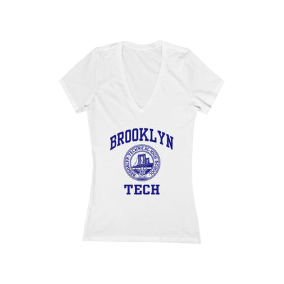 Classic Brooklyn Tech Logo - Ladies Deep V-Neck T-Shirt