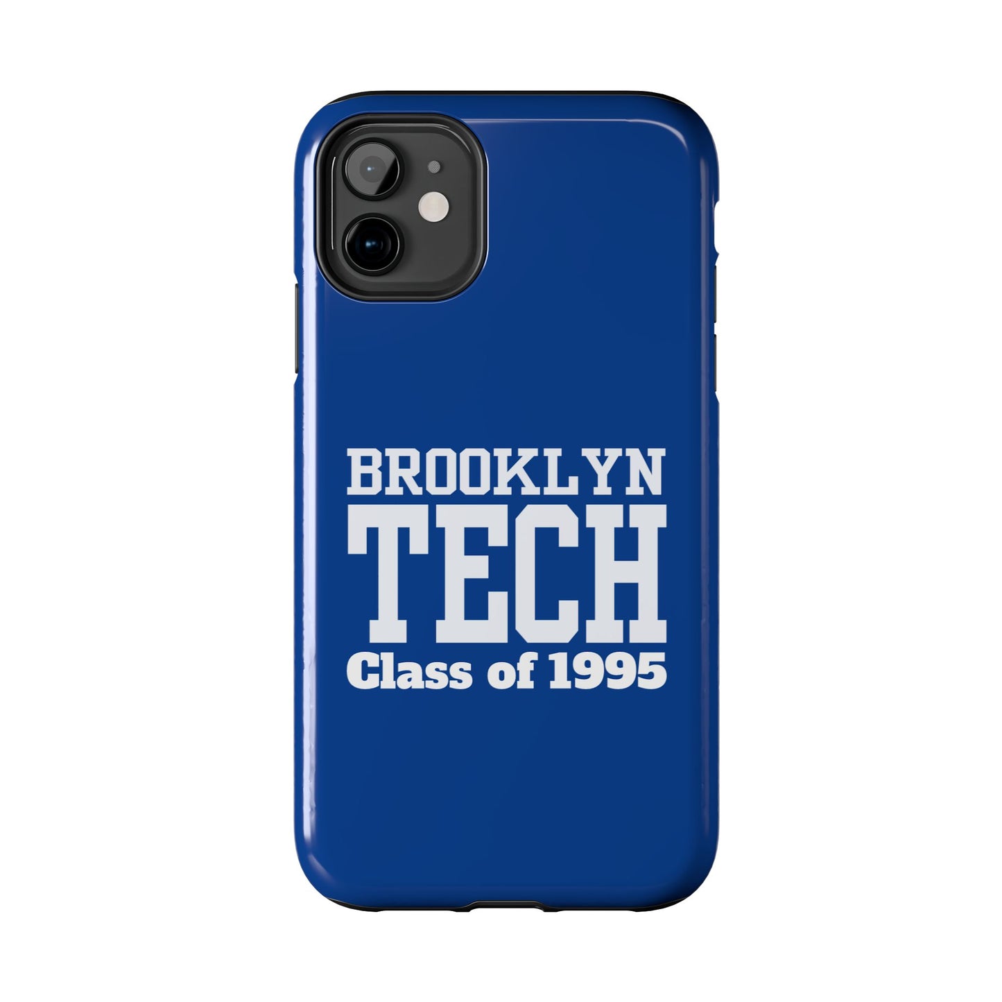 Brooklyn Tech Class of 1995 Tough Phone Case - Blue with white graphics