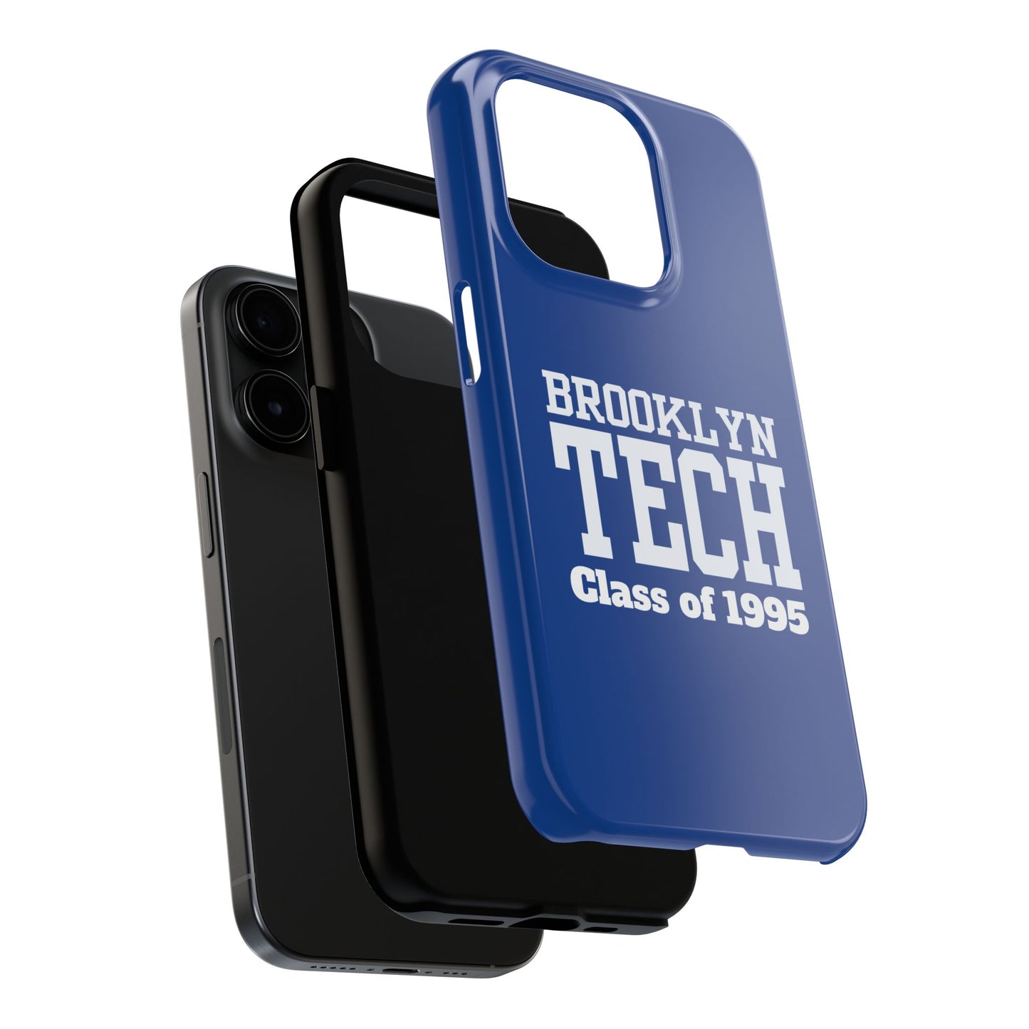 Brooklyn Tech Class of 1995 Tough Phone Case - Blue with white graphics