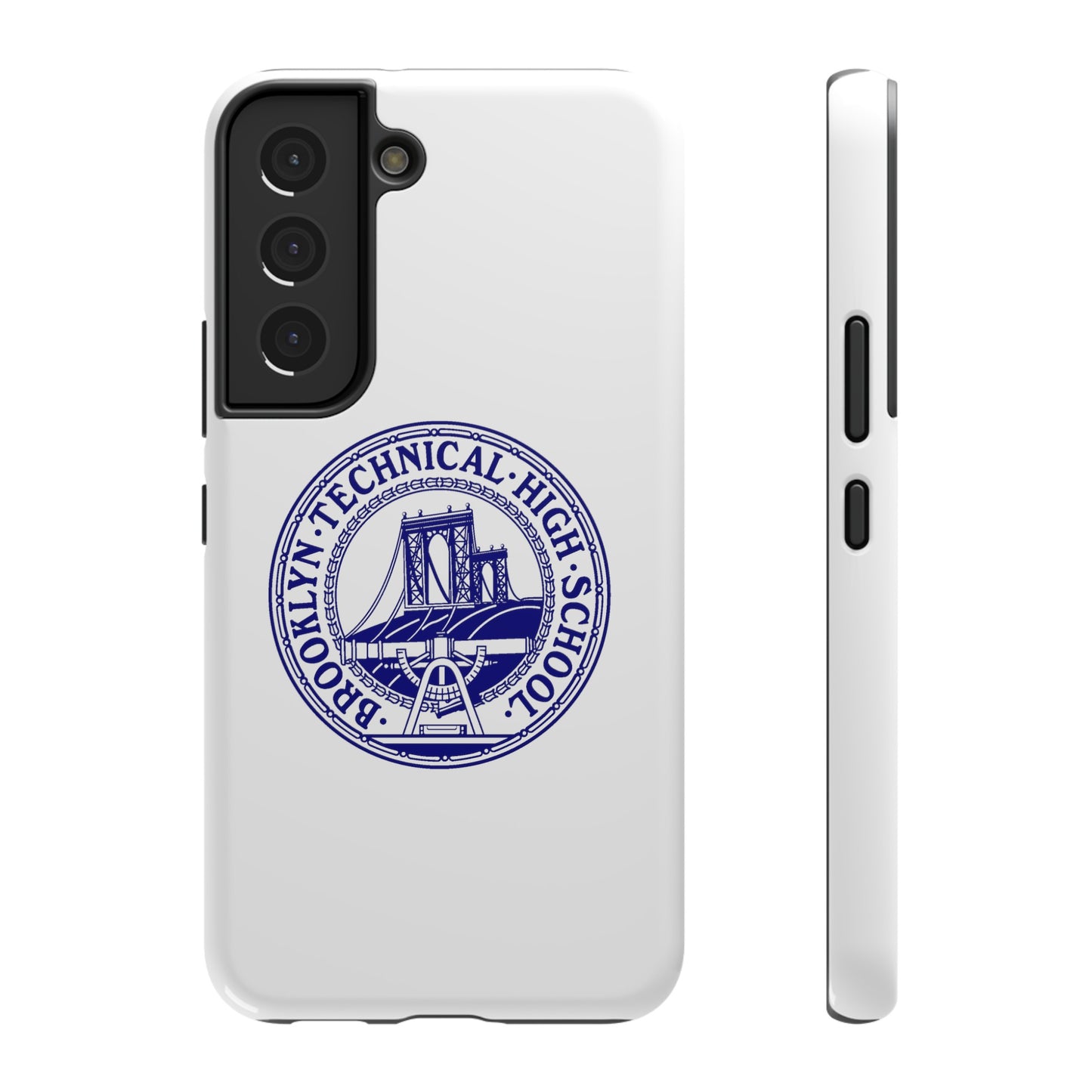 Classic Tech Seal - Impact-Resistant Phone Cases - Iphone Or Samsung - White