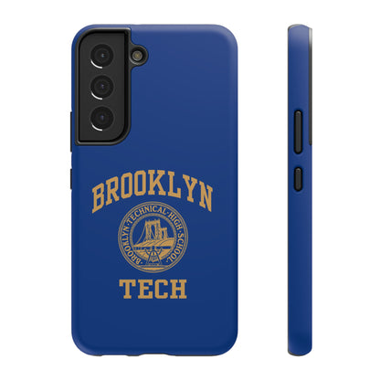 Brooklyn Tech Classic Logo - Impact-Resistant Phone Cases - Iphone Or Samsung - Navy With Gold Graphic