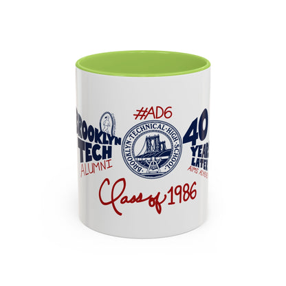 Class of 1986 Coffee Mug with navy handle (11oz, 15oz)