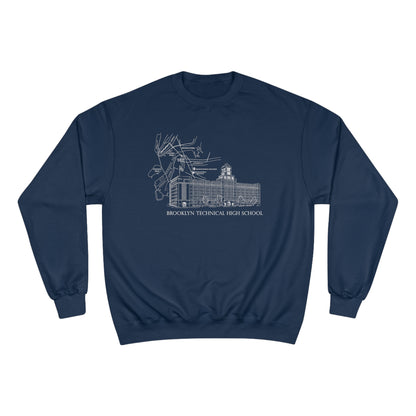 Boutique - Monochrome Building & Map - Champion Crewneck Sweatshirt
