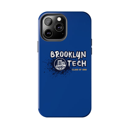 Class Of 1990 Commemorative Tough Phone Cases - Gold Font With Dark Blue Background