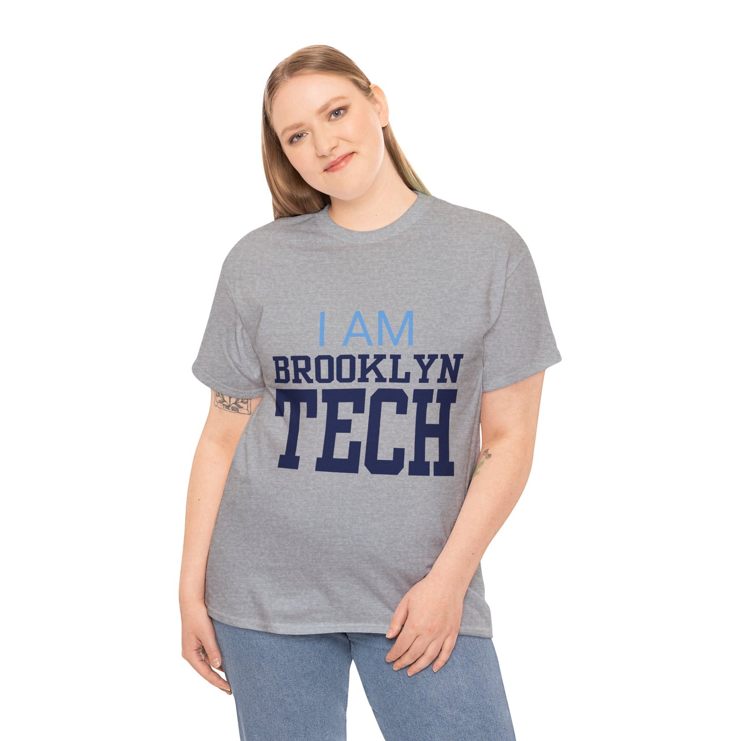 I Am Brooklyn Tech - Classic Font - Men's Heavy Cotton T-Shirt