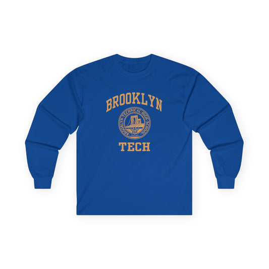 Brooklyn Tech Classic Logo - Men's Ultra Cotton Long Sleeve Tee - Gold Graphic