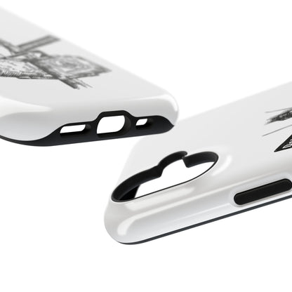 Dekalb Ave & Brooklyn Tech Pl (black graphic) - Impact-Resistant Phone Cases - White