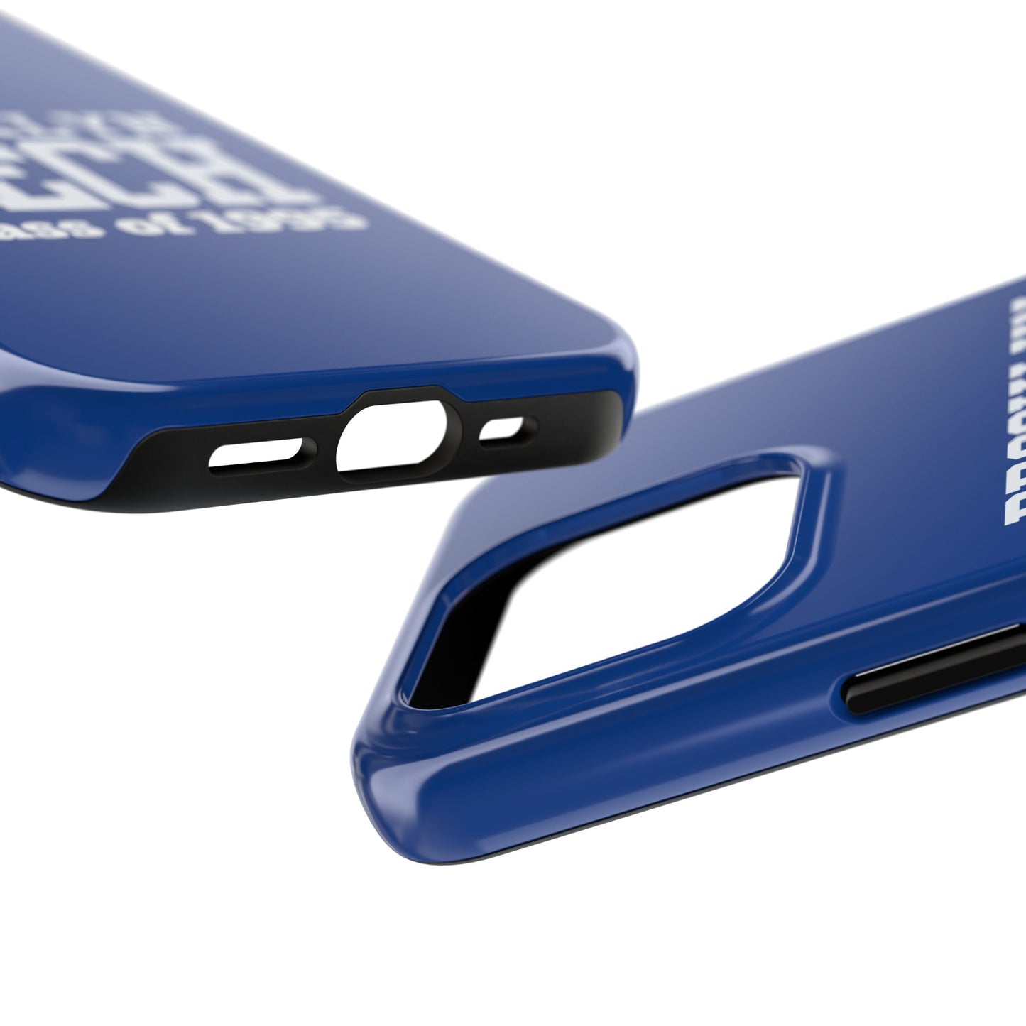 Brooklyn Tech Class of 1995 Tough Phone Case - Blue with white graphics