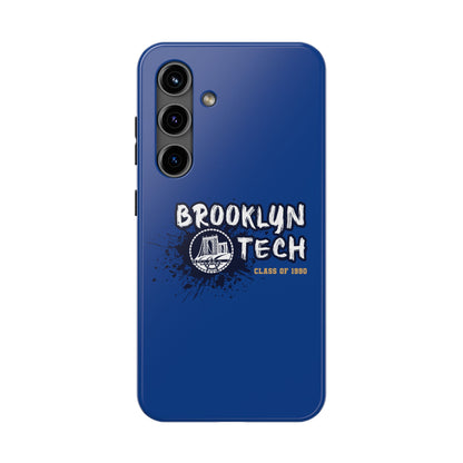 Class Of 1990 Commemorative Tough Phone Cases - Gold Font With Dark Blue Background