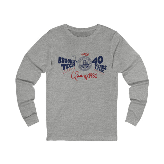 Class of 1986 Commemorative Long Sleeve Jersey T-Shirt